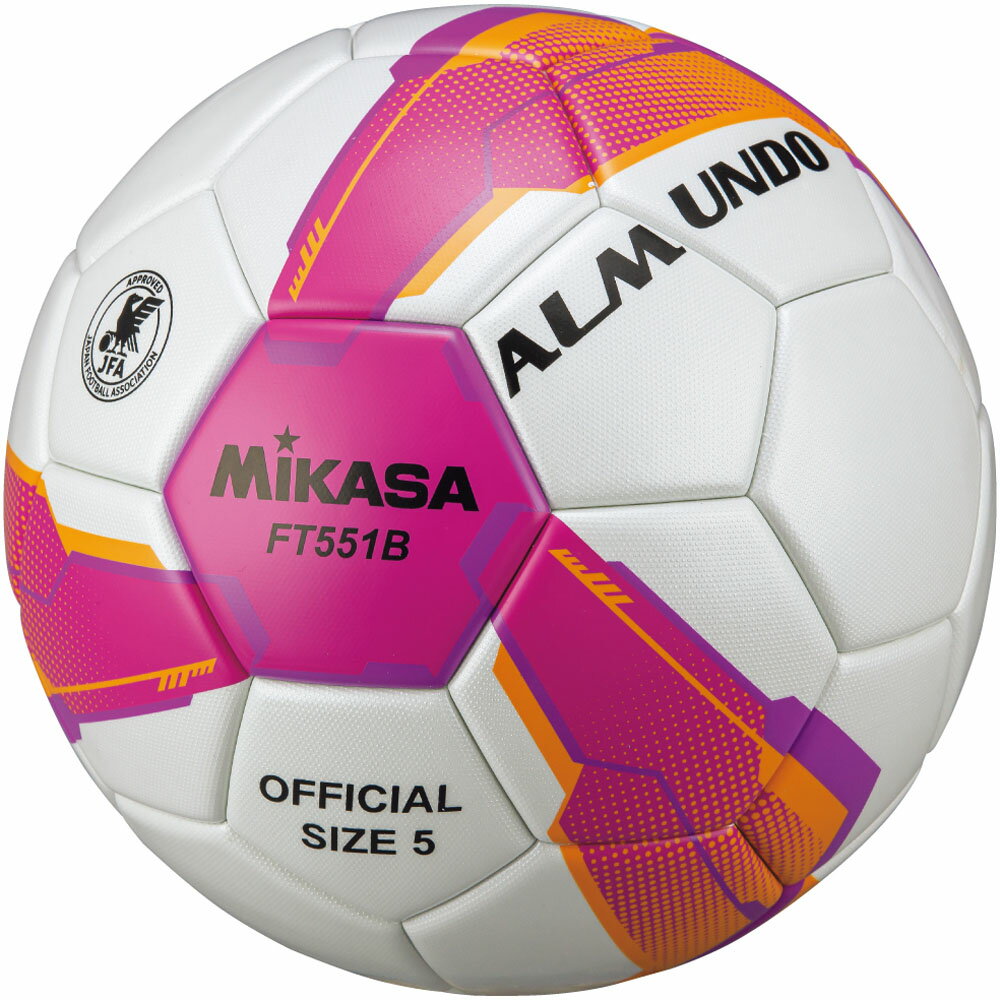 ミカサ(MIKASA) FT551BPV サッカー5ゴウALMUNDOケンテイハリ＿PK サッカー 5号貼り 検定球 ピンク／バイオレット FT551B－PV 芝用 張りタイプ