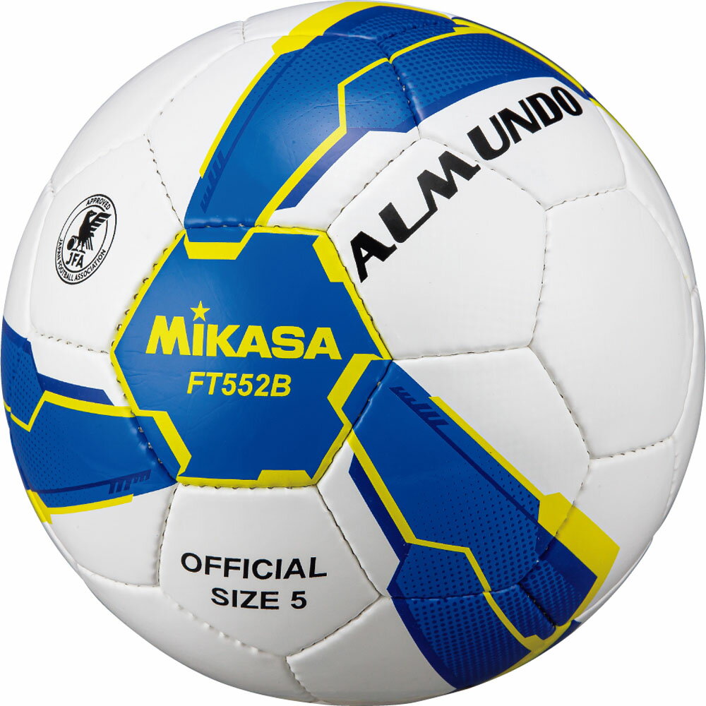 ミカサ(MIKASA) FT552BBLY サッカー5ゴウALMUNDOケンテイテヌイBL サッカー5号貼り 検定球 青／黄 FT552B－BLY