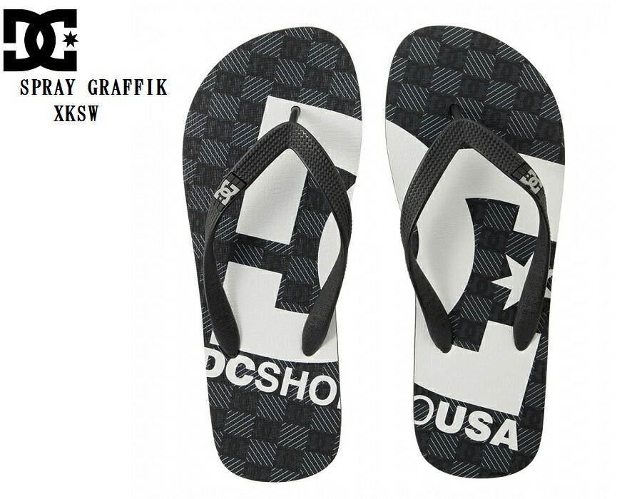 (ディーシーシューズ)DC SHOES SPRAY GRAFFIK DM221033 (MW)リゾートサンダル ビーチサンダル ブランドロゴのアクセントで個性をアピール メンズ