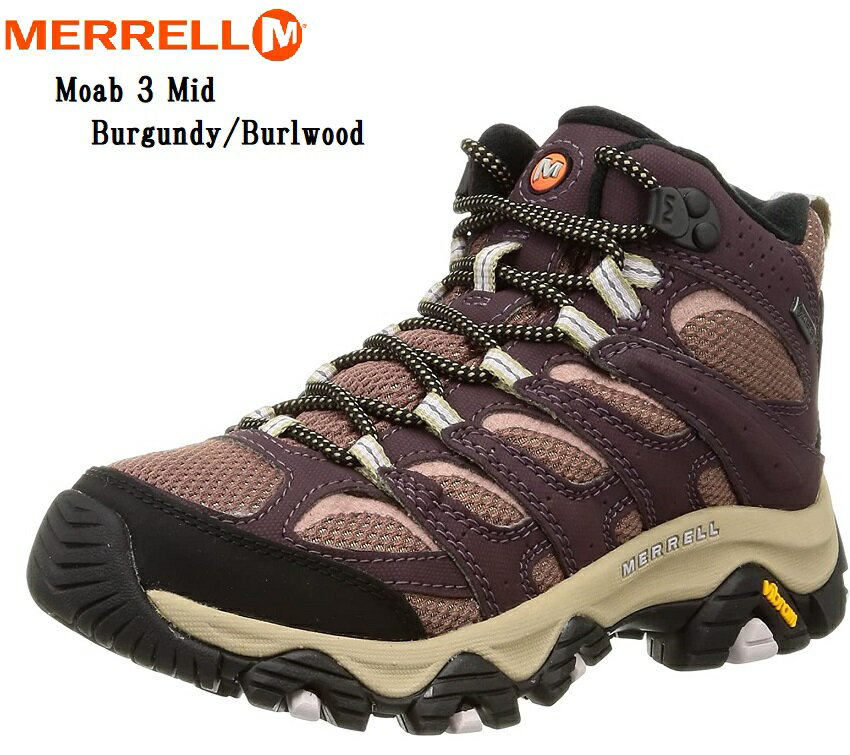 (メレル)MERRELL Moab 3 Synthetic Mid Gore-Tex レディス J500182 J500184 アウトドアトレッキングカジュアルシューズ トレッキングからタウンユースまで幅広い