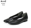 AcureZ(アキュアーズ)AO10227 レディス Vカットフラットカジュアルパンプス 足ゆび広がる 母趾側にゆとりをもたせたオリジナルの靴型 母趾にやさしい...