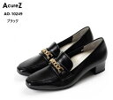 AcureZ(アキュアーズ)AO-10249 レディス カジュアルビットローファースリッポンパンプス 母趾にやさしい美パンプス 約3.5cmヒールのスクエアトゥ...