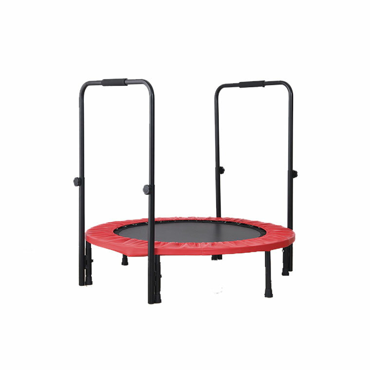 両手すり付きトランポリン【代引不可】 エクササイズ フィットネス トレーニング 有酸素運動 体力づくり ダイエット 谷村実業 TAN-5006