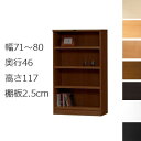 本棚・書棚 オーダーメイド 幅71〜80 奥行き46(ラージ) 高さ117cm(棚板2.5cm厚タフ)(3)