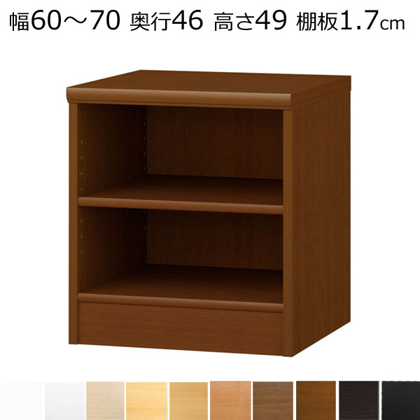 本棚・書棚　オーダーメイド　幅60〜70　奥行き46cm（ラージ）　高さ49cm(棚板1.7cm厚標準）