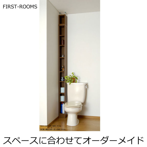 本棚・書棚・壁面収納　天井 突っ張り オーダーメイド　幅25〜29　奥行き46（ラージ）　高さ250〜259cm (棚板2.5cm厚タフ）