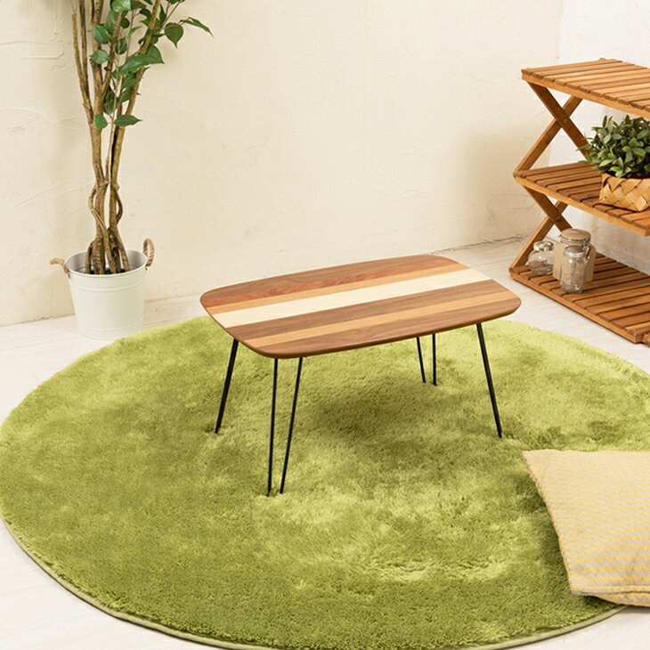 テーブル 折りたたみ 60cm ミックス スチール おしゃれ 北欧 ブラウン 突板 折れ脚 座卓 机 ...