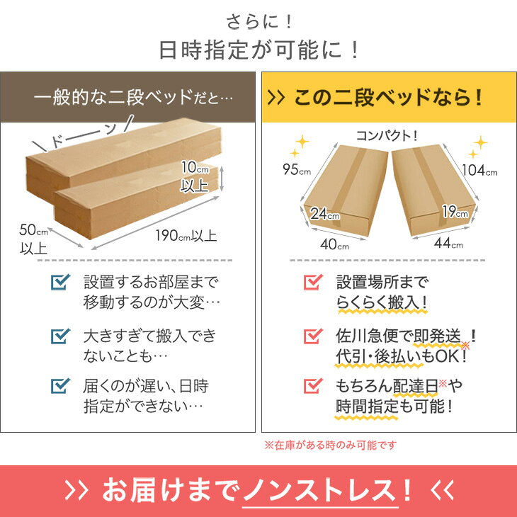 布団のソムリエの〈スピード配送&日時指定OK〉 二段ベッド 大人用 省スペース シングル 分割可能 コンパクト 耐荷重300kg 2段ベッド パイプ スチール 2段ベット ベッド パイプベッド スチールベッド 2段 二段 分割 分離 大人 子供 子供ベッド 子供部屋｜アングル3