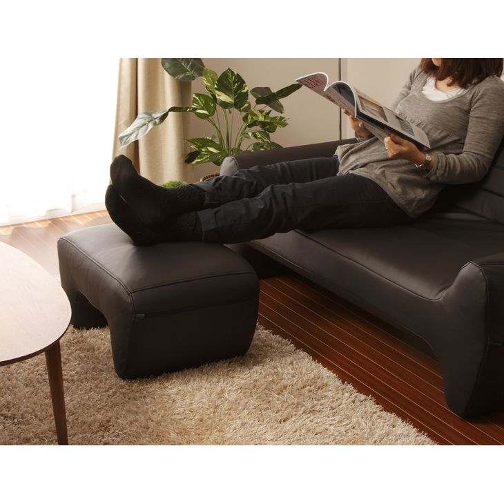 日本製 オットマン スツール ブラウン オットマン レザー 足置き 1人掛け 北欧 おしゃれ sofa モダン ミッドセンチュリー シンプル リビング ソファ オットマン 国産 [2]
