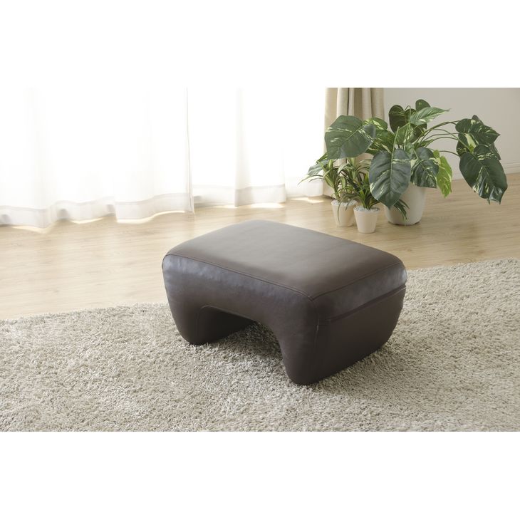 日本製 オットマン スツール ブラウン オットマン レザー 足置き 1人掛け 北欧 おしゃれ sofa モダン ミッドセンチュリー シンプル リビング ソファ オットマン 国産 [3]