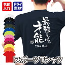 「最強になる才能」メッセージ Tシャツ 半袖 ドライ メッシュ生地 速乾性 UVカット 全12色 120cm-5L
