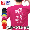 「負けず嫌いの勝ち好き」メッセージ Tシャツ 半袖 ドライ メッシュ生地 速乾性 UVカット 全12色 120cm-5L