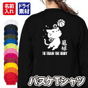 【籠球(バスケットボール)/ネコちゃん】スポーツ Tシャツ 長袖 ドライ メッシュ生地 速乾性 UVカット 全12色 140cm-5L