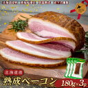【ふるさと納税】北海道産熟成ベーコン(ブロック) 北のハイグレード食品 燻製 薫製 スモーク おかず おつまみ 豚肉 F6S-427