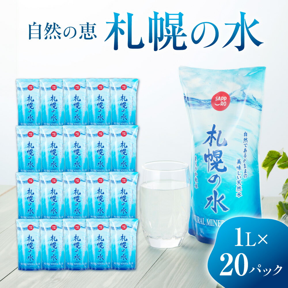 【ふるさと納税】 水 天然水 ミネラルウォーター 20パック詰 1L 1000ml 飲料 自然の恵・札幌の水 地下水 酸素 水素 ミネラル 北海道 ふるさと納税 札幌市 北海道 札幌市