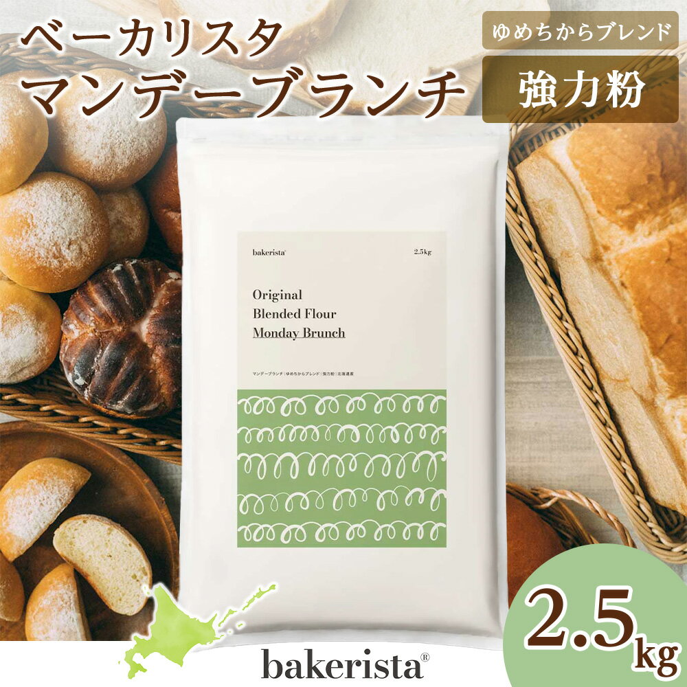 【ふるさと納税】 北海道産 パン用 強力粉 2.5kg ゆめちからブレンド マンデーブランチ 小麦粉 小麦 100% 山食パン 菓子パン 惣菜パン スタンダード粉 ホームベーカリー パン作り 北海道 札幌市