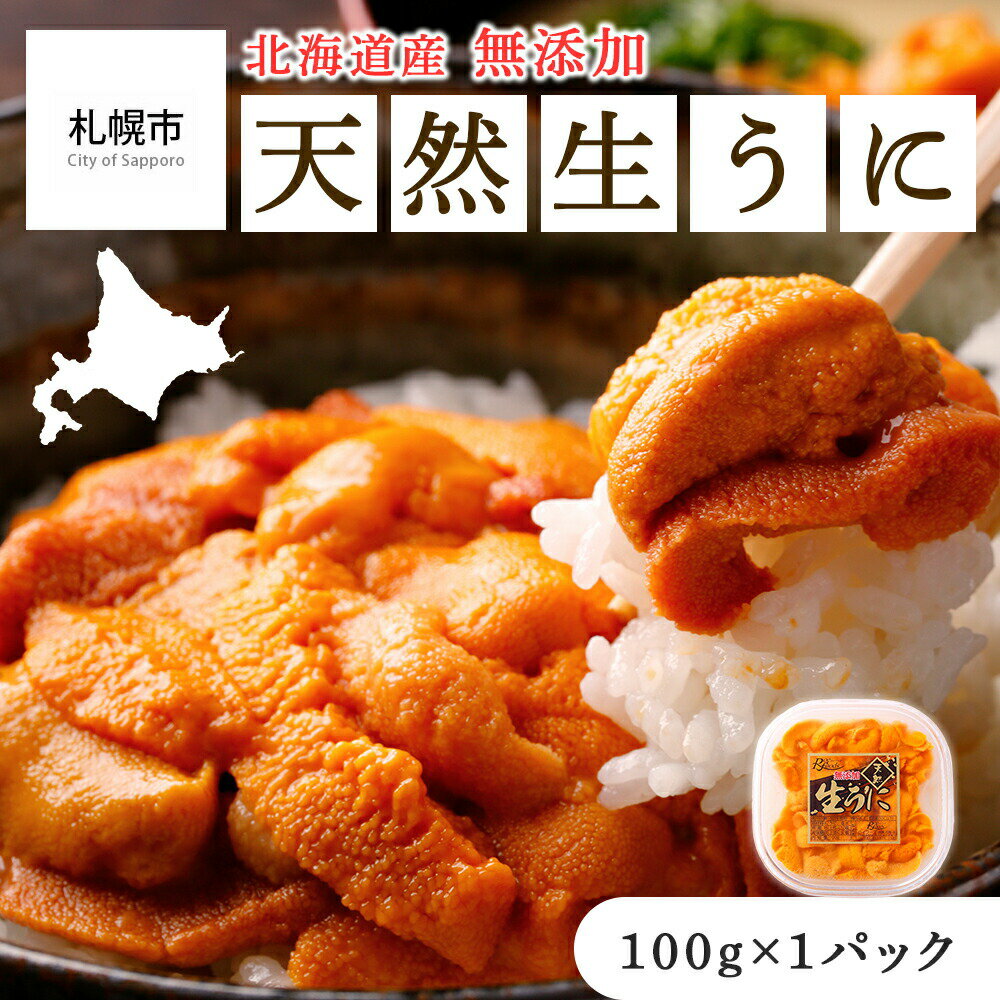 【ふるさと納税】《北海道産》無添加 天然生うに 100g＜札幌カネシン水産＞