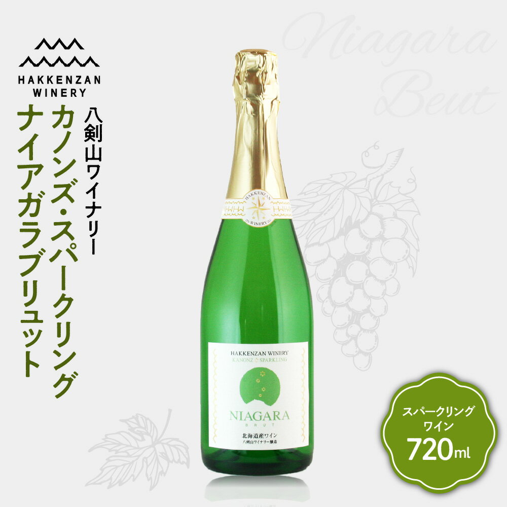 スパークリングワイン 720ml カノンズ・スパークリング ナイアガラブリュット スパークリング ワイン 炭酸 ナイアガラ 爽やか 辛口 すっきり 八剣山ワイナリー さっぽろ地ワイン お酒 酒 記念日 誕生日 プレゼント ギフト 贈答 贈り物 北海道 札幌市