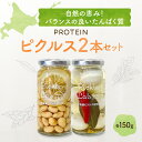 【ふるさと納税】 たんぱく質 ピクルス 北海道産 野菜 150g×2種 計2本 セット レモン 大豆 うずら 粒マスタード 有機栽培 自然栽培 グルテンフリー ...