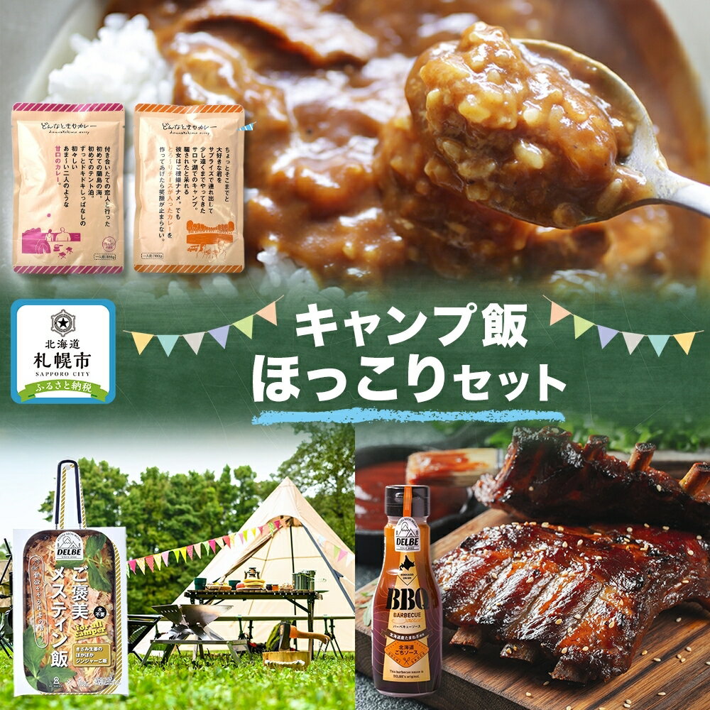 キャンプ飯ほっこりセット 4種 計4個 ご褒美メスティン飯 きざみ生姜のぽかぽかジンジャーご飯 どんなときもカレー 甘口 チーズ BBQソース アウトドア 炊き込みご飯 送料無料 北海道 札幌市 北海道 札幌市