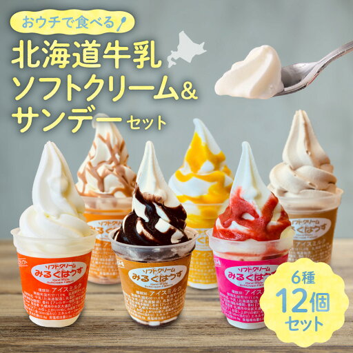 【ふるさと納税】 北海道産 牛乳 ソフトクリーム サンデー セット 6種×2個 計12個 バニラ イチゴ チョコ マンゴー カフェオレ キャラメル アイス お菓子 菓子 おかし 人気 おすすめ スイーツ デザート 北海道 札幌市 【ふるさと納税】 北海道産 牛乳 ソフトクリーム サンデー セット 6種×2個 計12個 バニラ イチゴ チョコ マンゴー カフェオレ キャラメル アイス お菓子 菓子 おかし 人気 おすすめ スイーツ デザート 北海道 札幌市
