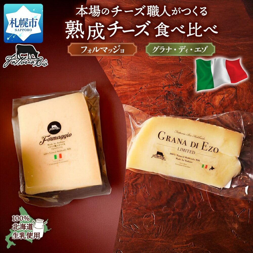 【ふるさと納税】 北海道産 チーズ 2種 セット 計200g フォルマッジョ プレーン グラナディエゾ 本格 ..