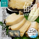 【ふるさと納税】アワビ わさび漬 3個入 約 250g 貝 蝦夷アワビ 粕漬け わさび 冷凍 漬物 食品 水産物 辛味 絶妙 魚介類 魚貝類 加工品 水産加工品...