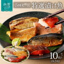 【ふるさと納税】5種 特選 漬け魚 セット 10切れ 西京漬け 粕漬け 味噌漬け みそ漬け サバ 赤魚 カレイ 昆布 魚 焼き魚 クッキングシート 焦げ付かない...
