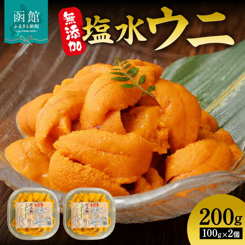 【ふるさと納税】無添加塩水ウニパック(100g)×2個セット ミョウバン不使用 天然うに ウニ 雲丹 うに丼...