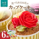 【ふるさと納税】食べられるお花のカップケーキ(6個セット)