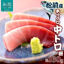 【ふるさと納税】松前産 本マグロ 中トロ 約160g 柵 まぐろ クロマグロ 中とろ 柵取り 天然 国産 北海道産 レア 刺身 海鮮 お取り寄せ 専門店 ギフト...