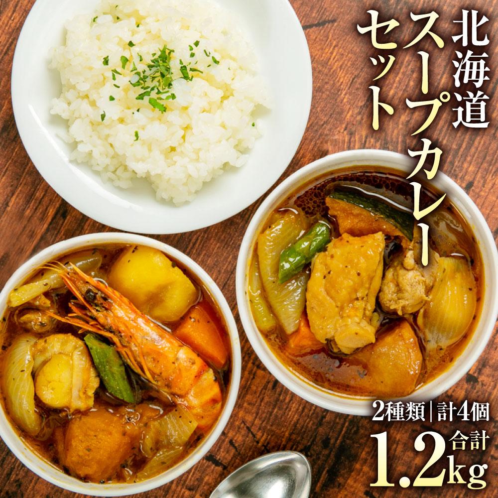 【ふるさと納税】[A26] 北海道 スープカレー セット 2種類 300g×4個