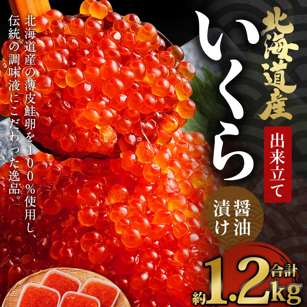 【ふるさと納税】北海道産 出来立ていくら醤油漬け 約200g×6パック(合計 約1.2kg) | いくら 醤油漬け 魚卵 珍味 おつまみ 保存 冷凍 おかず 惣菜 お取り寄せ 小樽市 北海道 送料無料