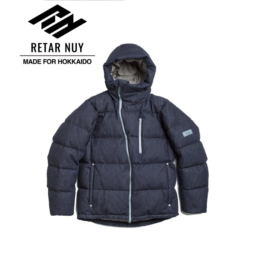 【ふるさと納税】＜UNISEX＞北海道ダウン：RETAR NUY/レタールヌイ［SOY for SHIMA DENIM］DOWN PARKA | ダウン ダウンジャケット コート 防寒具 アウター 軽量 おしゃれ ロング丈 レディース お取り寄せ ファッション 小樽市 北海道 送料無料