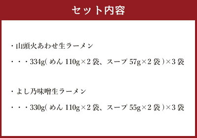 北海道旭川市 ふるさと納税 【ふるさと納税】藤原製麺 製造 旭川 生ラーメンセット (山頭火あわせ、よし乃)各2袋入り×3袋 | 麺 食品 加工食品 人気 おすすめ 送料無料 画像3