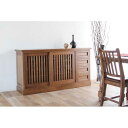 【ふるさと納税】旭川家具 山室家具製作所 民芸家具 北の匠 No.3 サイドボード ナラ 【 国産 無垢 インテリア 木製 収納 民芸 キャビネット サイドボー...