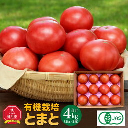 【ふるさと納税】有機栽培とまと 約2kg×2箱_02153 | 野菜 やさい 食品 人気 おすすめ 送料無料