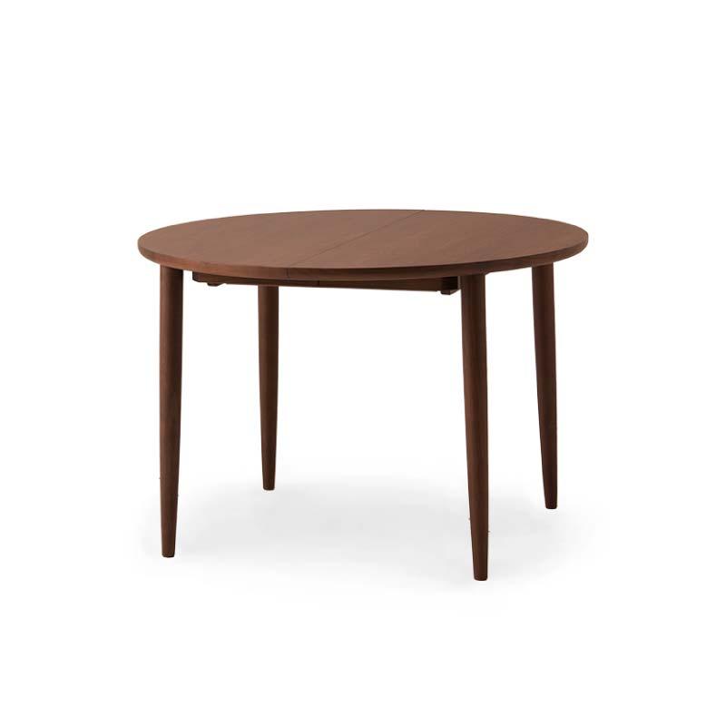 【ふるさと納税】旭川家具 カンディハウス マム EXテーブルφ105 ウォルナットCW_00896 | 国産家具 エクステンションテーブル 伸長式テーブル 変形...