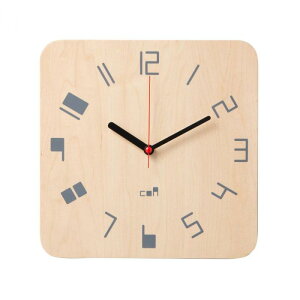 【ふるさと納税】旭川家具 コサイン coaナンバークロック ナチュラル 掛け時計 25×4.5×25cm 約900g_01755 | 北海道 旭川市 木製 家具 壁掛け時計 インテリア リビング ダイニング 贈り物 プレゼント 記念品 シンプル ナチュラル 手作り 北欧 おしゃれ 天然木 無垢材