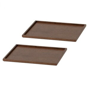 【ふるさと納税】【ギフト用】旭川家具 コサイン トレー(小)2枚セット ウォルナット_02844 | 北海道 旭川市 木製 家具 選べる樹種 お盆 銘々盆 贈り物 プレゼント 記念品 シンプル ナチュラル 手作り 北欧 おしゃれ 天然木 無垢