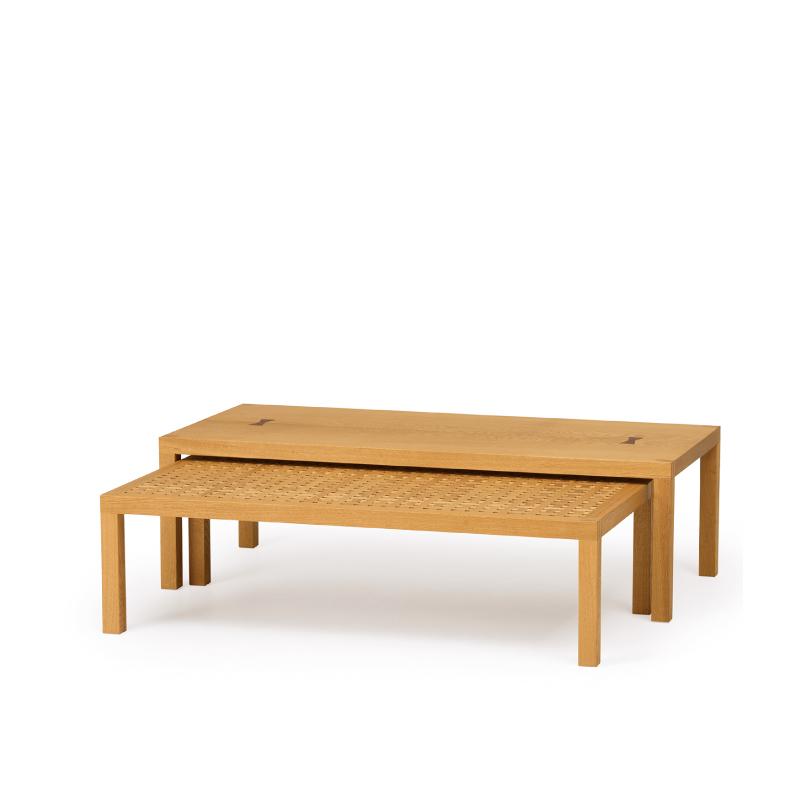 【ふるさと納税】旭川家具 カンディハウス 一本技 ネストテーブルセット ナラOFN_01332 | 国産家具 国産 センターテーブル 和モダン ローテーブル ソ...