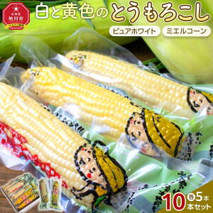 【ふるさと納税】【先行予約/2025年10月中旬より順次発送】白と黄色のとうもろこし10本セット(真空パック)【 白いとうもろこし 人気 糖度 野菜 スイートコーン バーベキュー BBQ コーン お取り寄せ 旭川市 北海道 】_04804