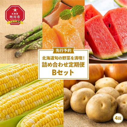 【先行予約】 北海道旬の野菜を満喫！詰め合わせ定期便Bセット(4回)