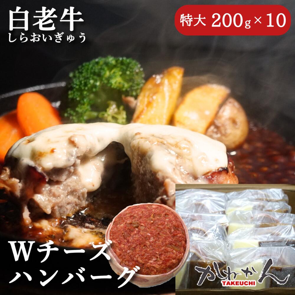 12位! 口コミ数「0件」評価「0」道産和牛ダブルチーズハンバーグ（200g）10個入り 【ふるさと納税 人気 おすすめ ランキング 北海道産 和牛 ダブルチーズ Wチーズ ハ･･･ 