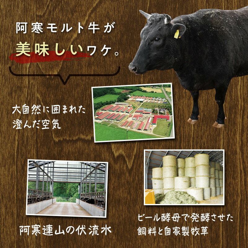 【ふるさと納税】阿寒モルト牛ステーキ肩ロースセットB 牛 ステーキ サーロイン すき焼き 釧路 肉 F4F-4179