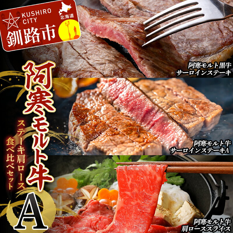 阿寒モルト牛ステーキ肩ロースセットA 牛肉 ステーキ サーロイン すき焼き 釧路 肉