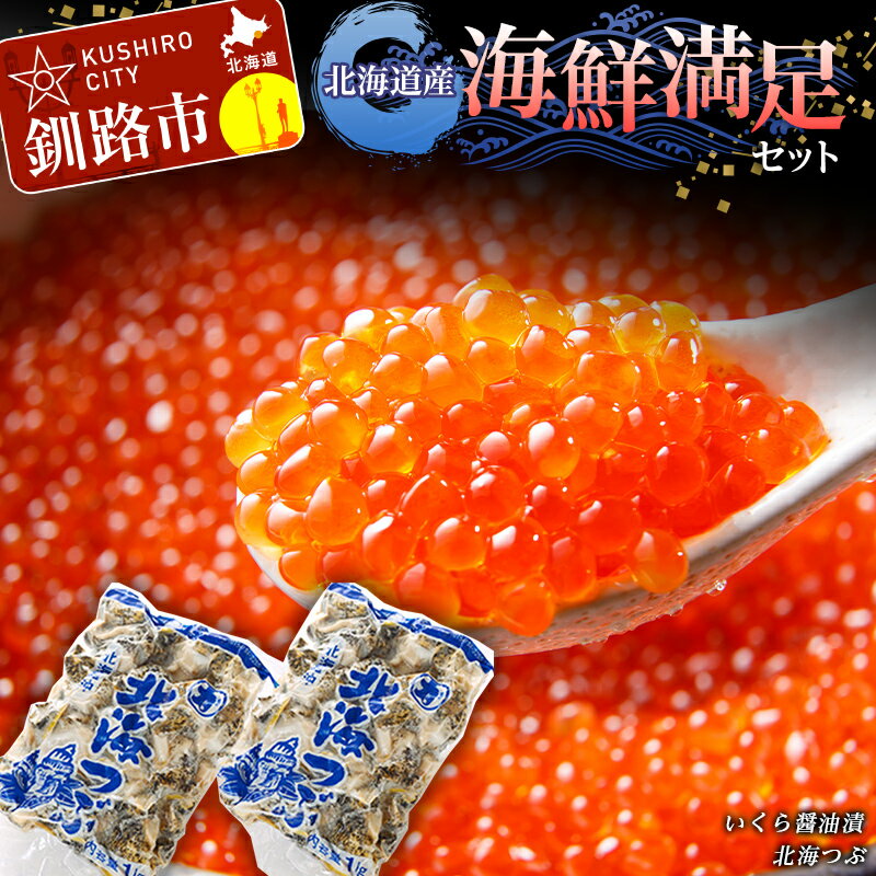 北海道産海鮮満足セット イクラ いくら 醤油 しょうゆ漬け 海鮮 つぶ 貝類