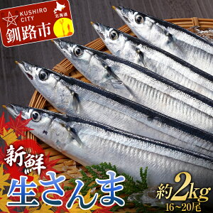 【ふるさと納税】期間限定 新鮮 生 さんま 約2kg (16～20尾) 秋刀魚 鮮魚 魚 冷蔵 旬 刺身 F4F-3218