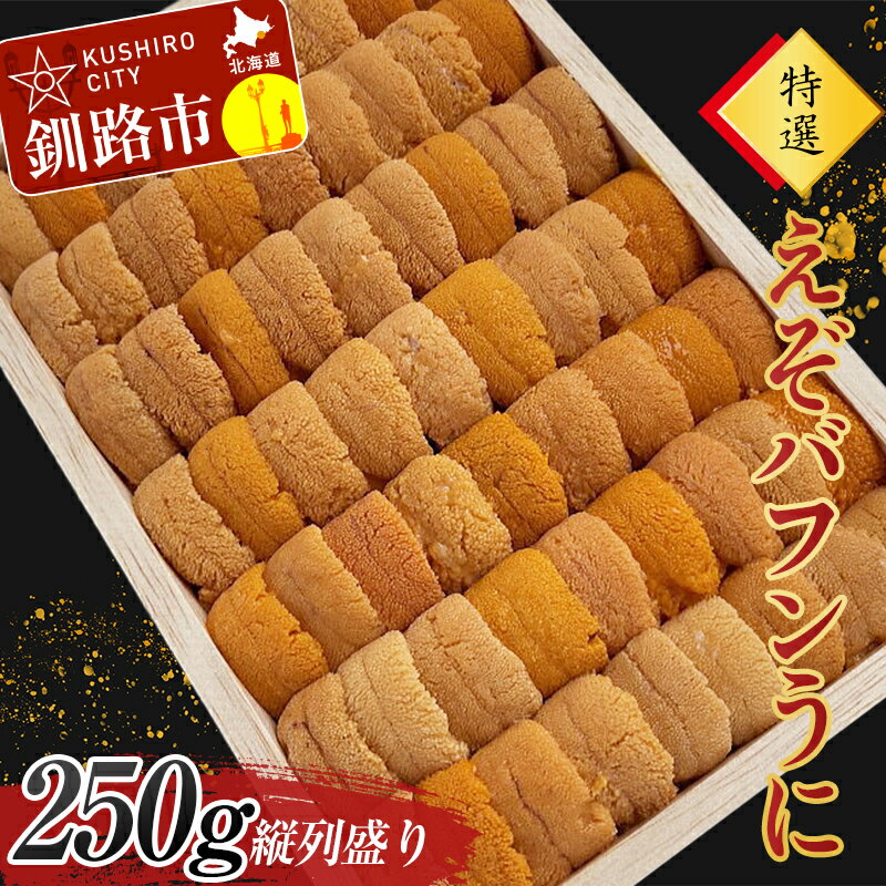 【ふるさと納税】高級・特選縦列盛えぞバフンうに250g ふるさと納税 うに 高級 ウニ 雲丹 エゾバフン...