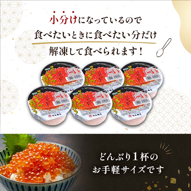 【ふるさと納税】 北海道産 いくら 醤油漬け 80g × 6 計 480g 北海道 笹谷商店 小分け ギフト 釧路 ふるさと納税 イクラ 魚卵 魚介類 海産物 F4F-3610